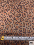 Leopard Printed Stretch Silk Charmeuse - Shades of Brown