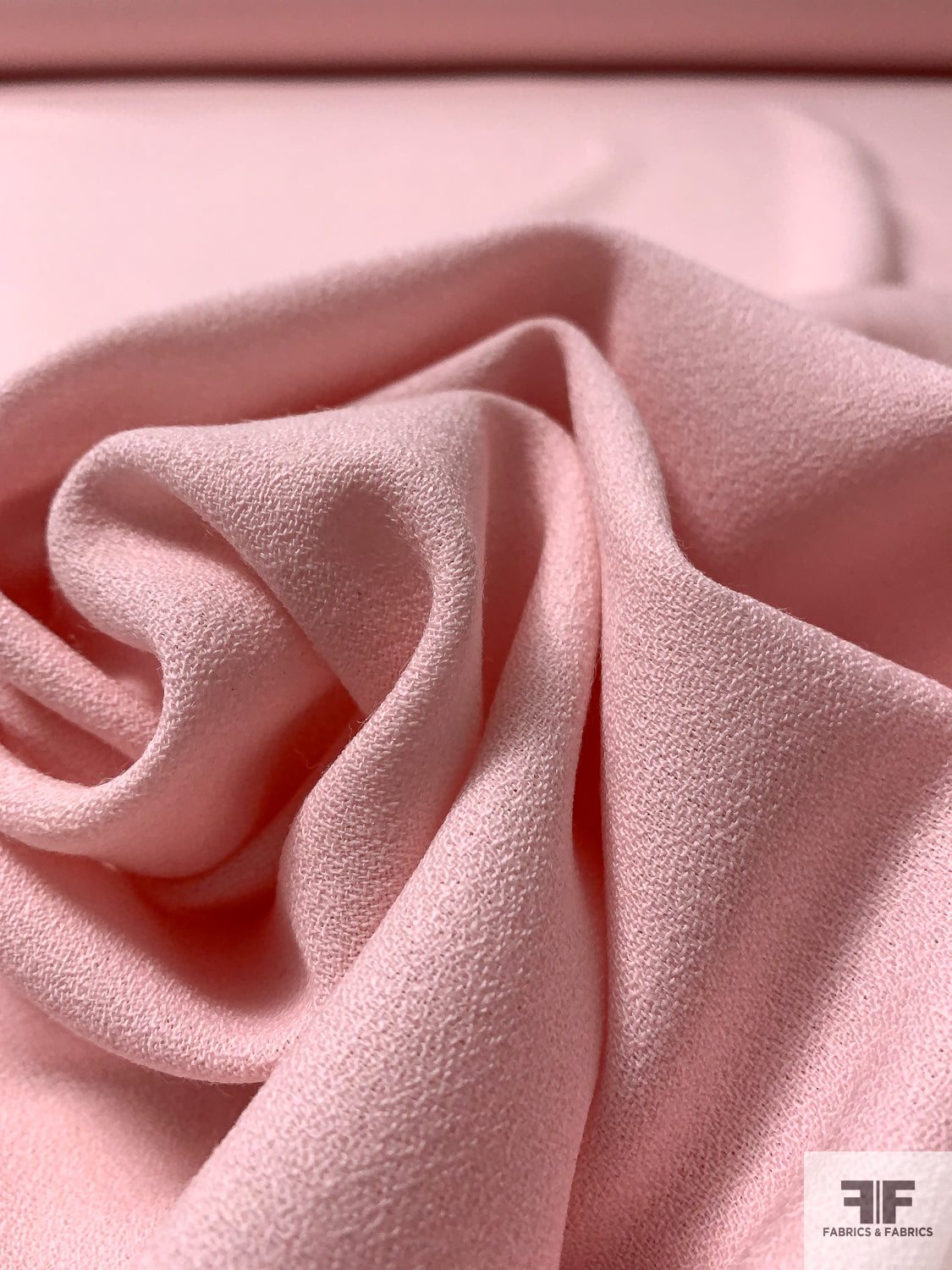 Solid Wool Crepe - Blush Pink