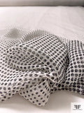 Small Polka Dot Gradient Silk Chiffon - Black / Off-White