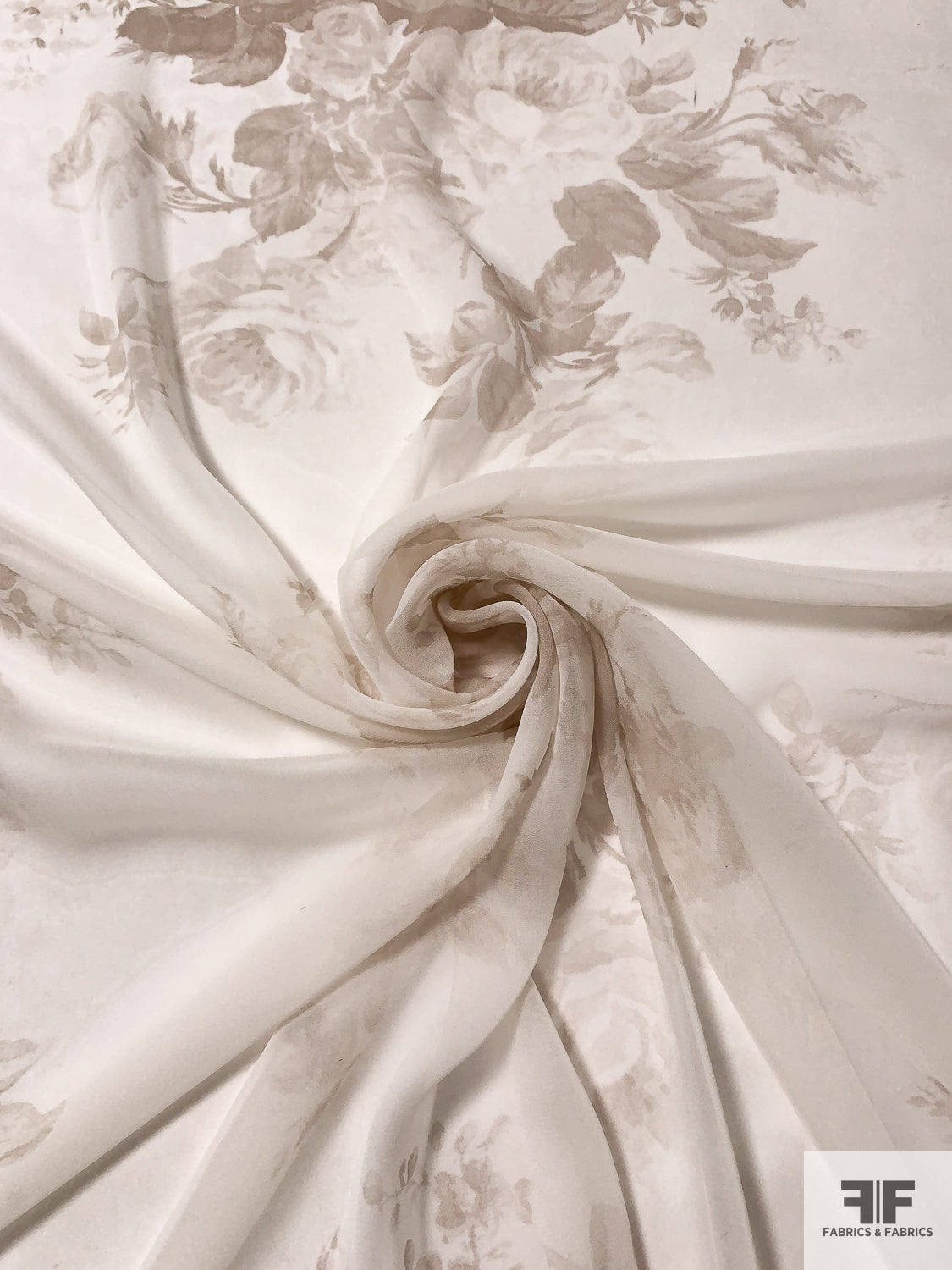 NY Designer Fabrics White Silk Chiffon Fabric by The Yard