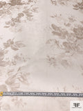 Romantic Floral Printed Silk Chiffon - Beige / Ivory