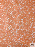 Geometric Printed Crinkled Silk Chiffon - Orange / White