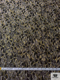 Floral Textured Metallic Brocade - Gold / Black / Grey