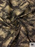 French Cluster Design Textured Metallic Brocade - Gold / Black