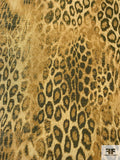 Cheetah Pattern Lightweight Metallic Brocade - Golds / Black