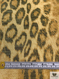 Cheetah Pattern Lightweight Metallic Brocade - Golds / Black