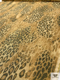 Cheetah Pattern Lightweight Metallic Brocade - Golds / Black