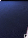 Diagonal Striped Brocade with Lurex Speckles - Navy Blue / Red