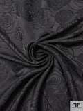 Floral in Floral Textured Brocade - Black