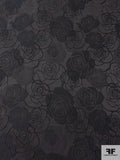 Floral in Floral Textured Brocade - Black