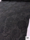 Floral in Floral Textured Brocade - Black