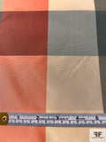 Plaid Yarn-Dyed Silk Taffeta - Antique Red / Coral / Smokey Green / Beige