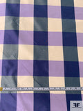 Plaid Yarn-Dyed Silk Taffeta - Purple / Lavender / Grey / Beige