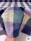 Plaid Yarn-Dyed Silk Taffeta - Purple / Lavender / Grey / Beige