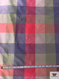 Plaid Yarn-Dyed Silk Taffeta - Purples / Pinks / Greys