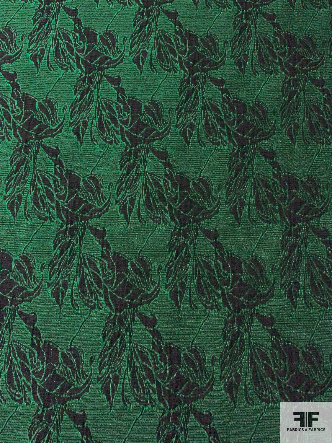 Floral Textured Brocade - Green/Black | FABRICS & FABRICS Fabrics & Fabrics Floral Textured Brocade - Green/Black | FABRICS & FABRICS Fabrics & Fabrics