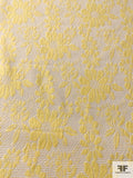 Italian Floral Slightly Textured Brocade with Lurex Fibers - Yellow / Off-White