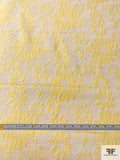 Italian Floral Slightly Textured Brocade with Lurex Fibers - Yellow / Off-White