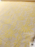 Italian Floral Slightly Textured Brocade with Lurex Fibers - Yellow / Off-White