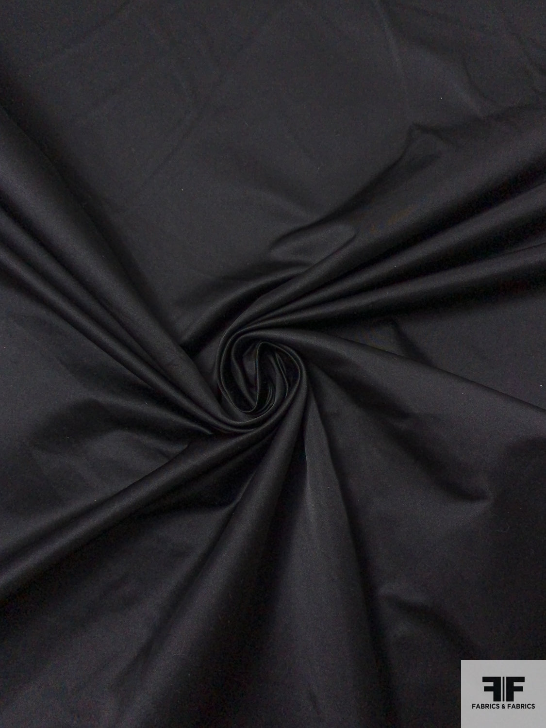 Solid Silk Satin - Black - Fabric by the Yard