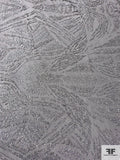 Ornate Cracked Ice on Tulle - Silver / Black