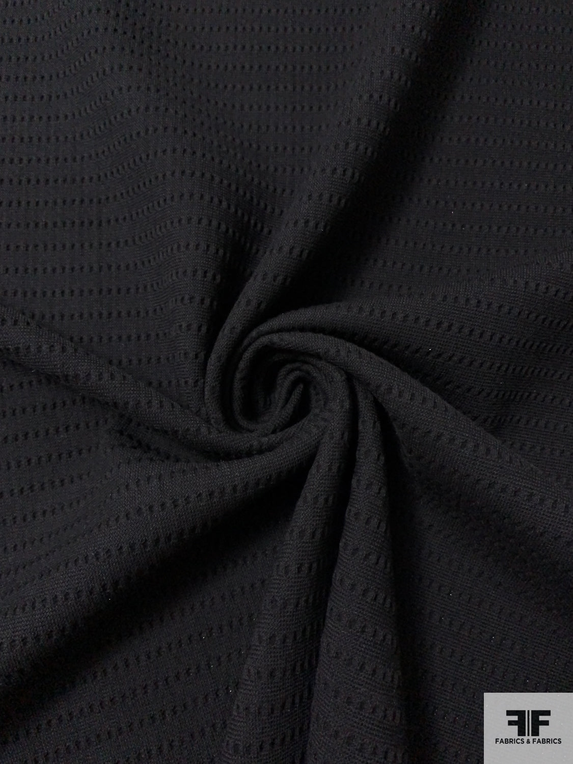 Italian Prabal Garung Novelty Wool Knit with Mesh Effect - Black