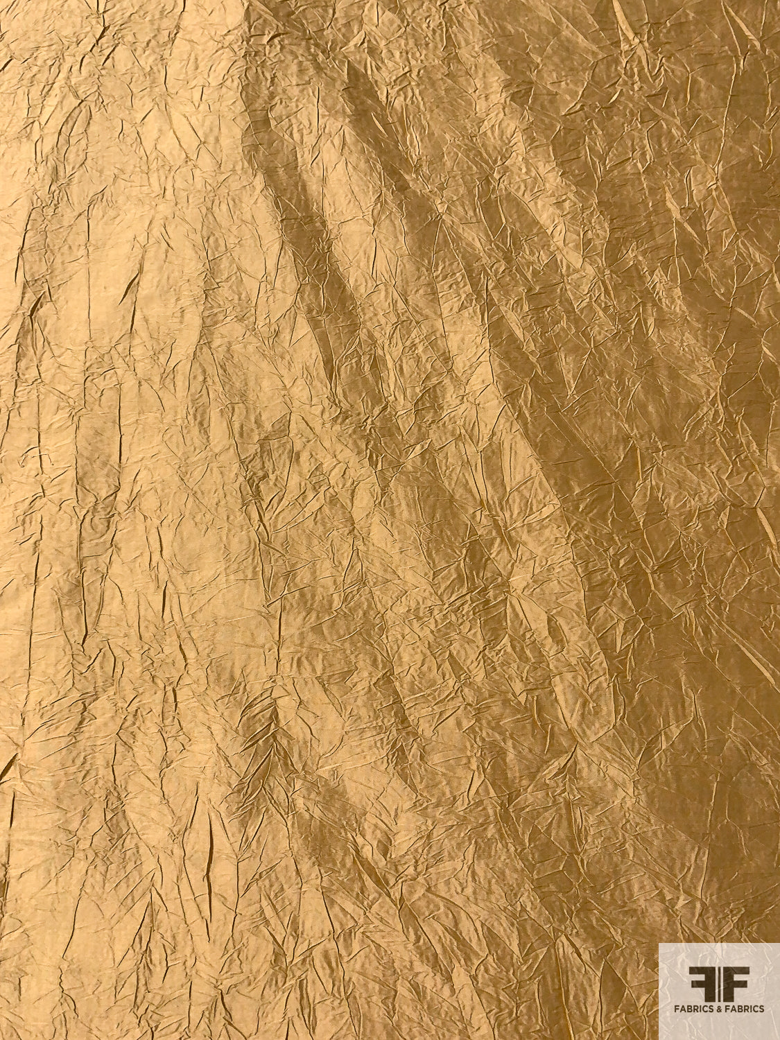Luxury Crinkle Crushed Silk Taffeta - Gold