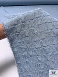 Italian 2-Ply Stitched Cloqué Georgette - Dusty Sky Blue