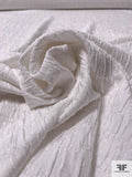 Italian 2-Ply Stitched Cloqué Georgette - White
