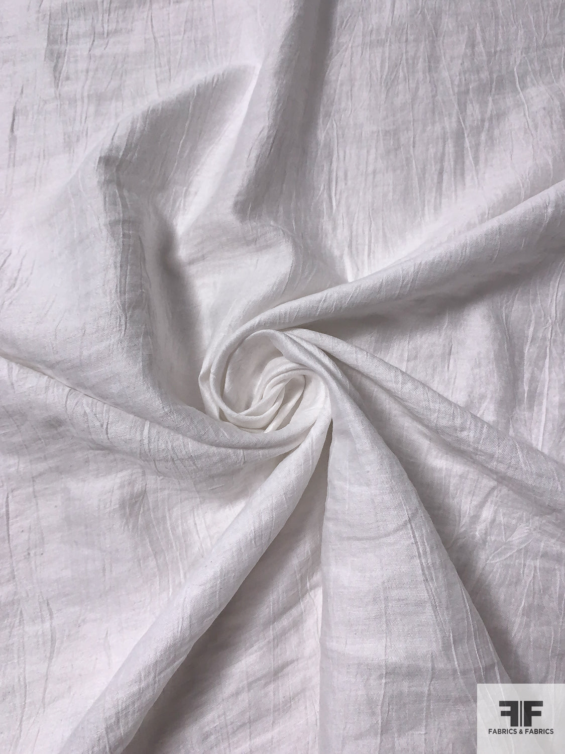 Crinkled Linen Look Poly-Cotton - White | FABRICS & FABRICS Fabrics & Fabrics Crinkled Linen Look Poly-Cotton - White | FABRICS & FABRICS Fabrics & Fabrics