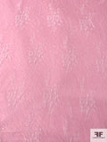 Floral Textured Lightweight Drapey Brocade - Pink