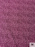 Cheetah Pattern Brocade - Pink / Dark Magenta / Black / White