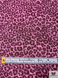 Cheetah Pattern Brocade - Pink / Dark Magenta / Black / White