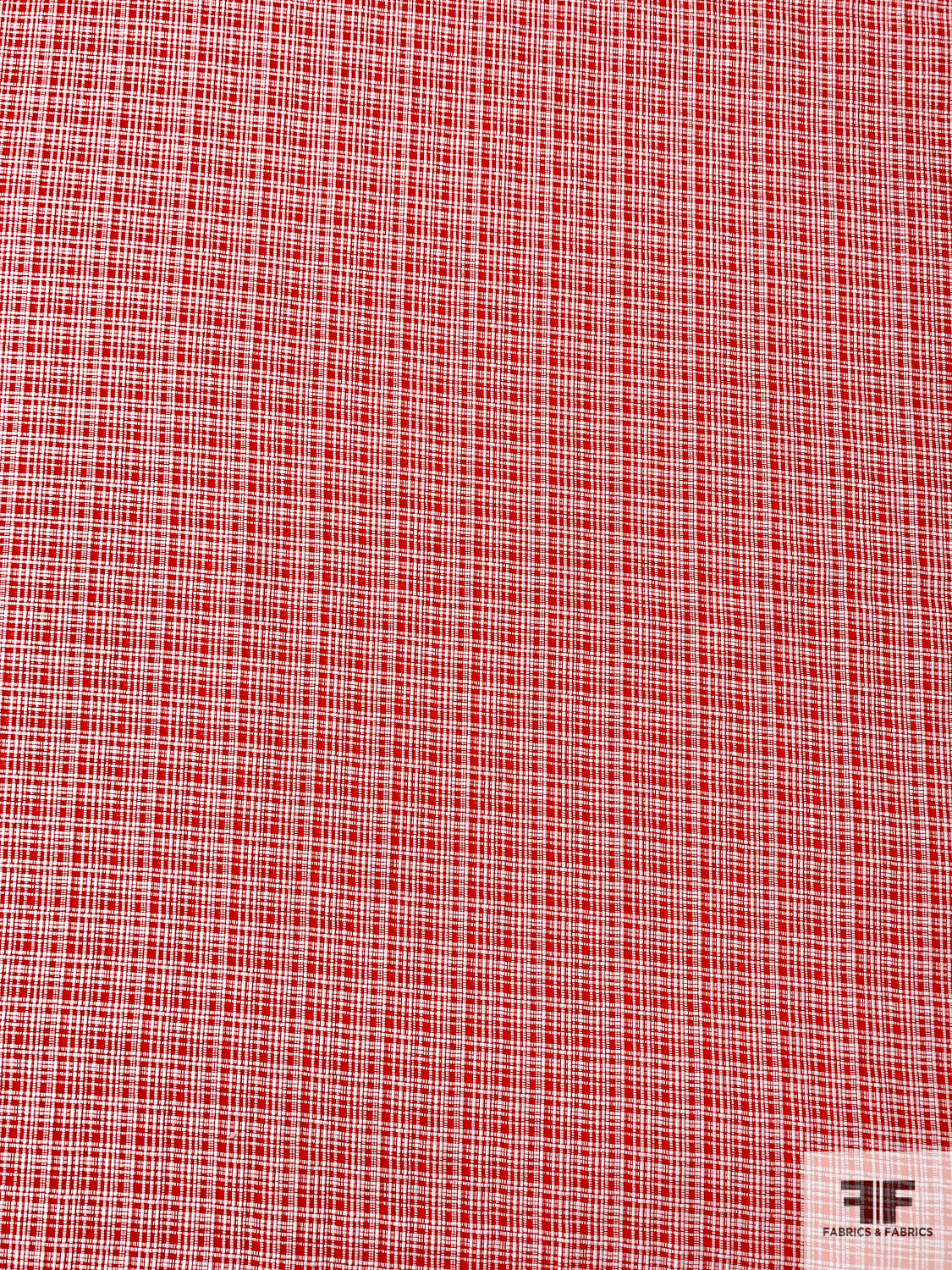 Dense Plaid Ladies Suiting - Red / Off-White