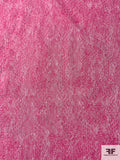 Reptile Pattern Stretch Denim with Slight Textured - Deep Pink / Cream