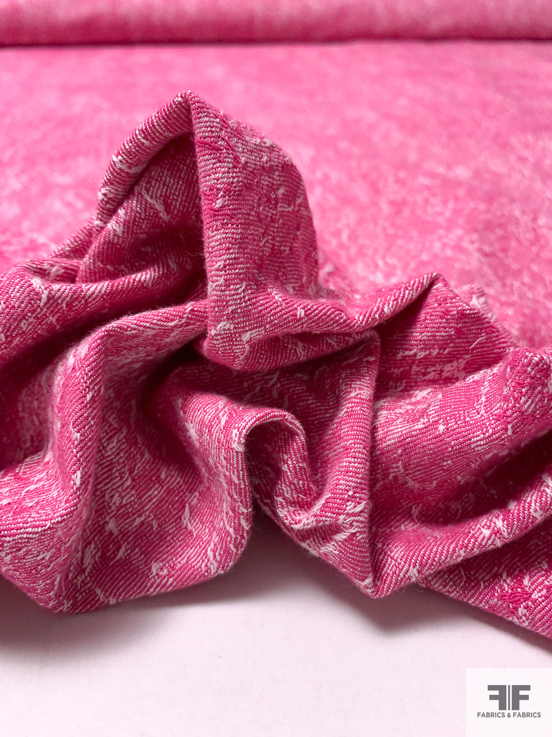 Stretch denim fabric pink