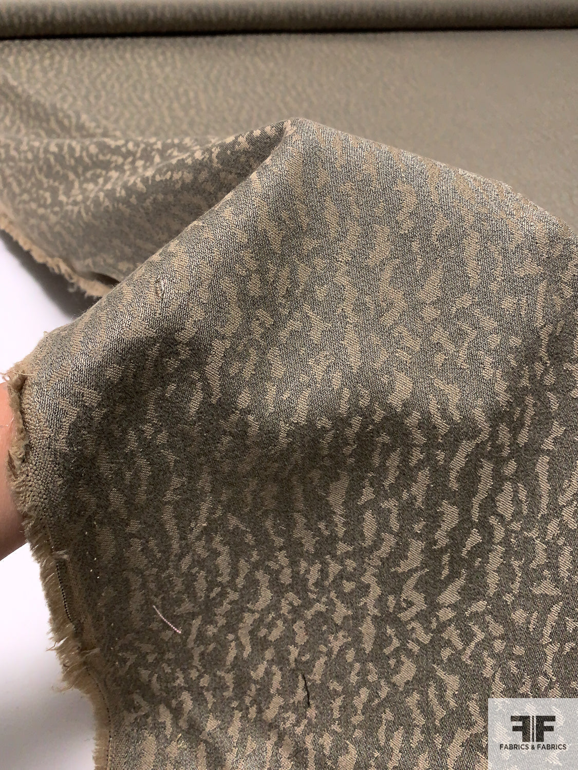 Italian Ripple Pattern Heavy Jacquard Brocade - Greige/Taupe | FABRICS ...