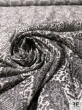 Italian Paisley Brocade - Black / Grey / Off-White