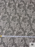 Italian Paisley Brocade - Black / Grey / Off-White