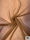 Ombré Printed Silk Chiffon - Brown / Camel