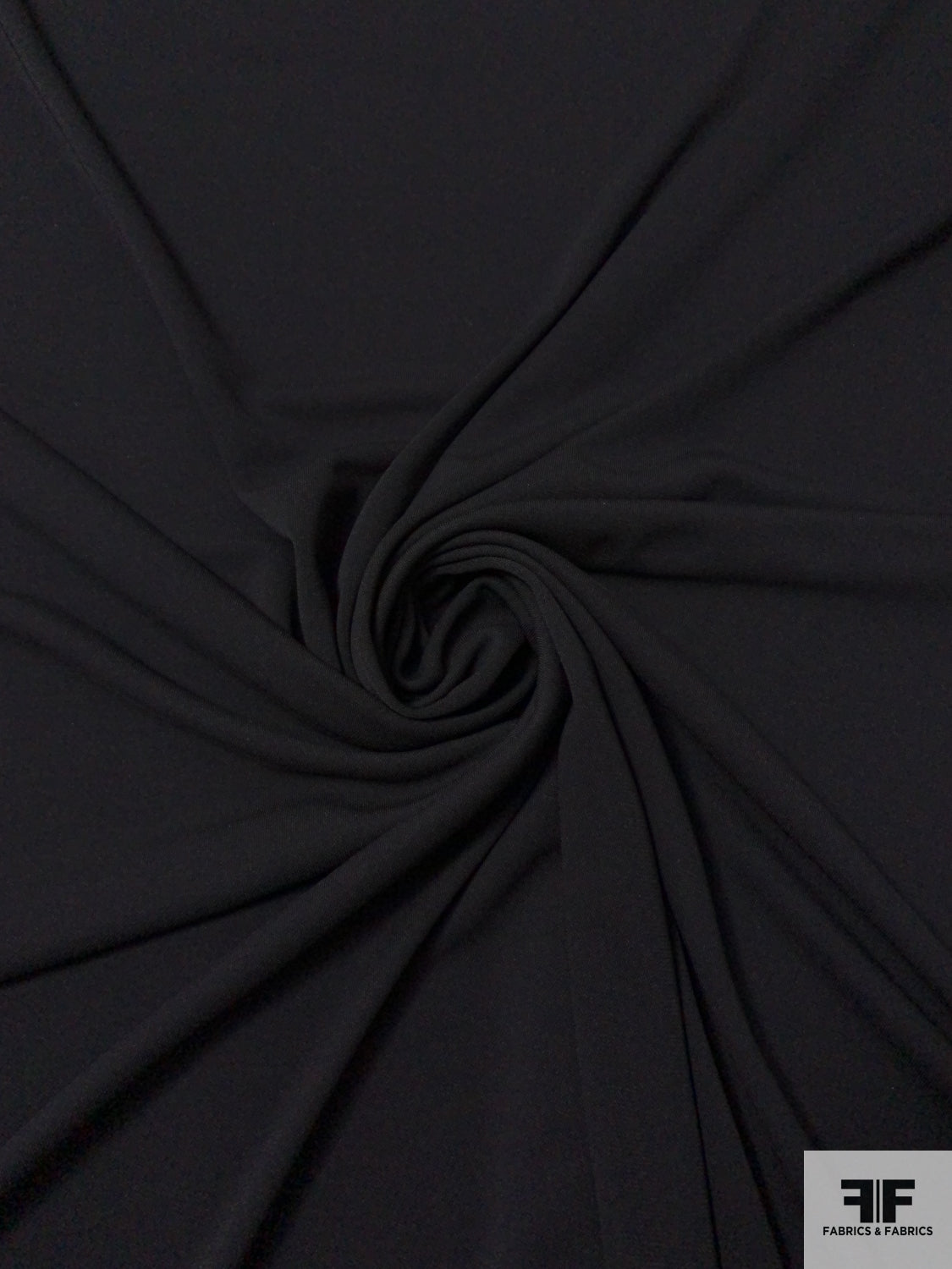 Solid Polyester-Rayon Matte Jersey - Black | FABRICS & FABRICS ...