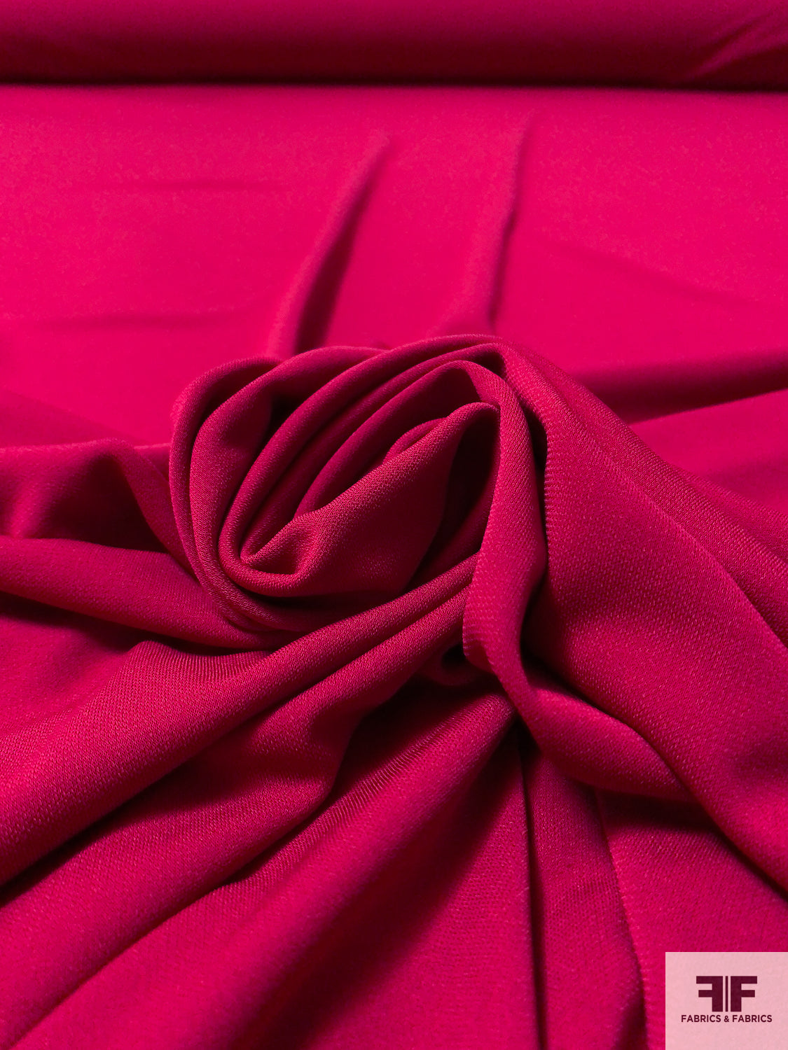 Solid Polyester Matte Jersey - Raspberry Red