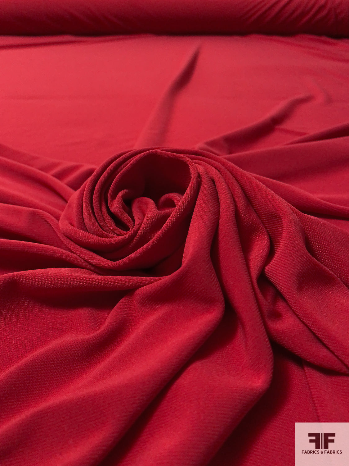 Red Polyester Solid Stretch Polyester Jersey - Red | FABRICS & FABRICS – Fabrics ...