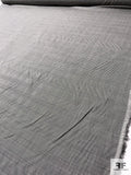 Italian Glen Plaid Stretch Wool Suiting - Black / Off-White