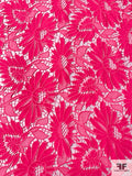 Pamella Roland CDC-Based Lightweight Guipure Lace - Highlighter Pink