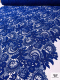 Pamella Roland Paisley Floral Guipure Lace - Royal Blue