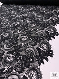 Pamella Roland Paisley Floral Guipure Lace - Black