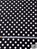 Polka Dot Printed Cotton Lawn - Black / White