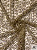 Double-Scalloped Floral Guipure Lace - Olive Gold