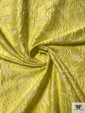 Floral Brocade - Chartreuse Yellow / Pastel Lemon